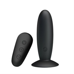 MR Play super-smooth vibrating butt plug Black