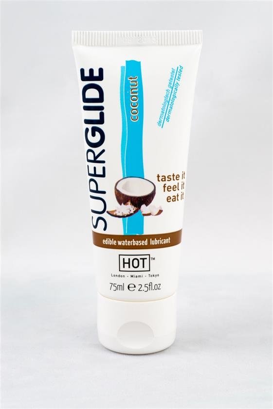 Hot Superglide Edible Lubricant Waterbased Coconut 75ml Sex Drug Store For Both