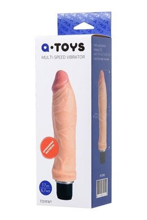 A-TOYS, Realistic vibrator, TPE, Multi-speed, 17 cm