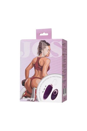 JOS Vibrating Egg with Friction Simulation  Bumpy, Silicone, Violet, 9 cm