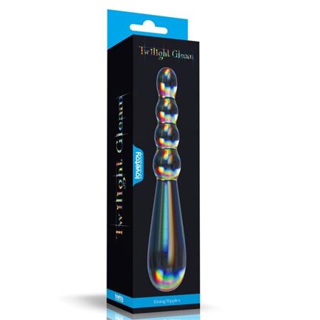 LoveToy Twilight Gleam Glass Dildo Rising Ripples