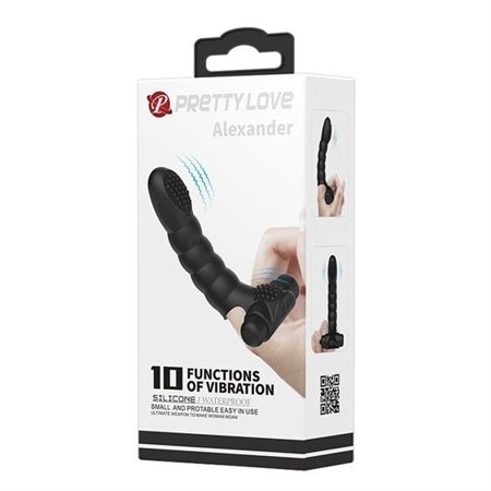 Pretty Love Alexander Finger Vibrator Black