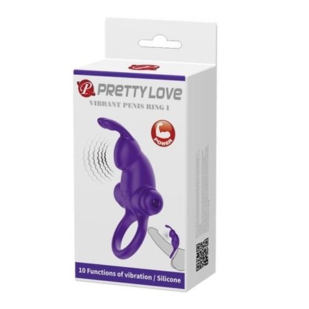 Pretty Love Vibro Penis Ring Rabbit I Blue