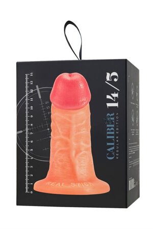 Realistic dildo Caliber 14/5 , PVC, flesh,  length 14cm, diameter 5cm