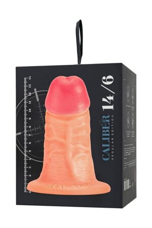 Realistic dildo Caliber 14/6 , PVC, flesh,  length 14cm, diameter 6cm