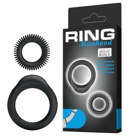 Ring Manhood 2x Rings Black