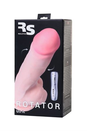 Rotating vibrator TOYFA RealStick Elite,with suction cup,flesh color, 17 cm