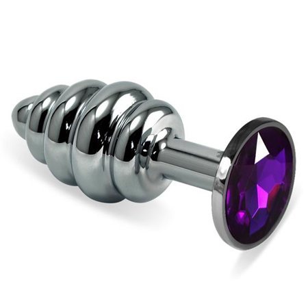 Silver Spiral Plug Purple