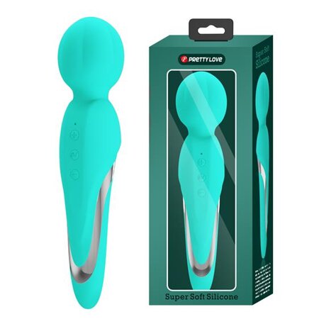 Squishy Head Wand Massager, 7 Functions of Vibration, 5 Levels of Intension Mint