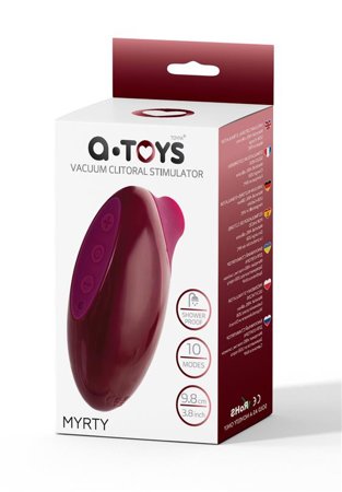 TOYFA A-Toys Myrty Clitoral Vacuum Stimulator, burgundy, 9.8 cm